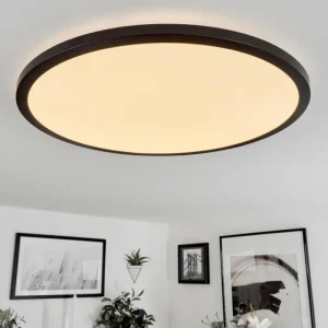 hofstein Plafonnier Tamesch LED Noir, 1 lumière, Télécommandes* Lampes Modernes