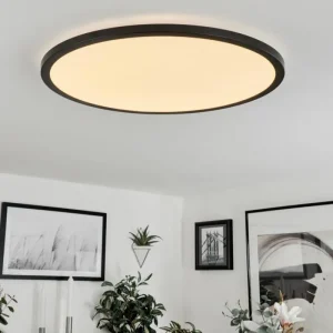 hofstein Plafonnier Tamesch LED Noir, 1 lumière, Télécommandes* Lampes Modernes
