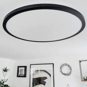hofstein Plafonnier Tamesch LED Noir, 1 lumière, Télécommandes* Lampes Modernes