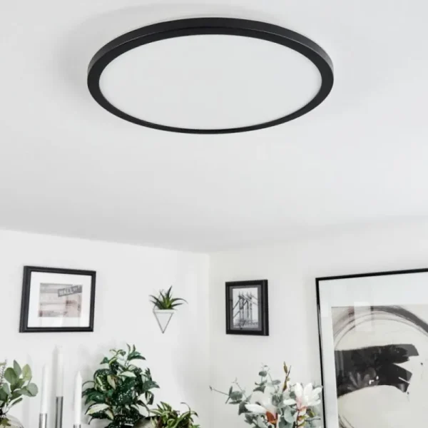 hofstein Plafonnier Tamesch LED Noir, 1 lumière* Lampes Modernes