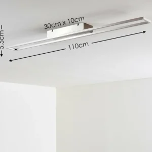 hofstein Plafonnier Tampere LED Nickel mat, 4 lumières* Lampes Modernes