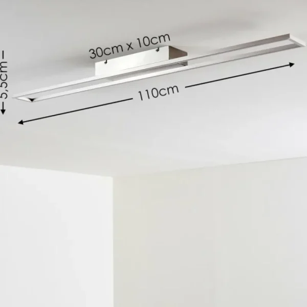 hofstein Plafonnier Tampere LED Nickel mat, 4 lumières* Lampes Modernes