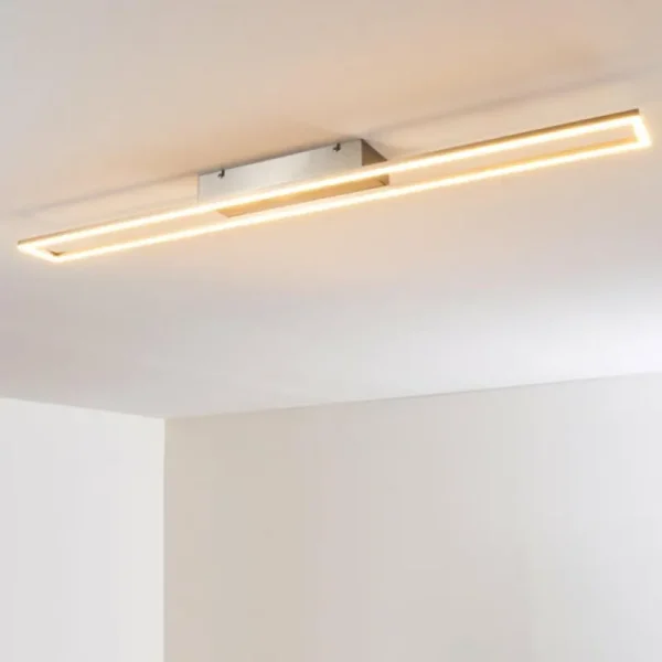 hofstein Plafonnier Tampere LED Nickel mat, 4 lumières* Lampes Modernes