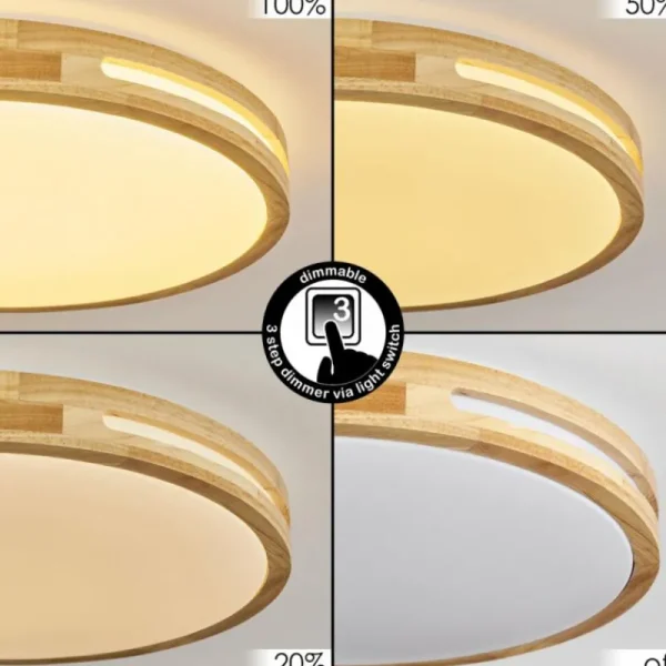 hofstein Plafonnier Tikkala LED Écru, 1 lumière* Lampes Modernes