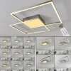 hofstein Plafonnier Torresella LED Nickel mat, 2 lumières, Télécommandes* Lampes Modernes