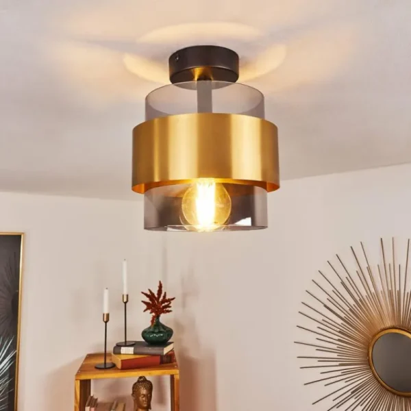 hofstein Plafonnier Traak Noir, 1 lumière* Lampes Modernes