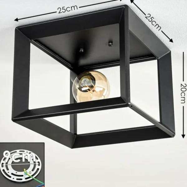 hofstein Plafonnier Traryd Noir, 1 lumière* Lampes Modernes