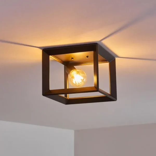 hofstein Plafonnier Traryd Noir, 1 lumière* Lampes Modernes