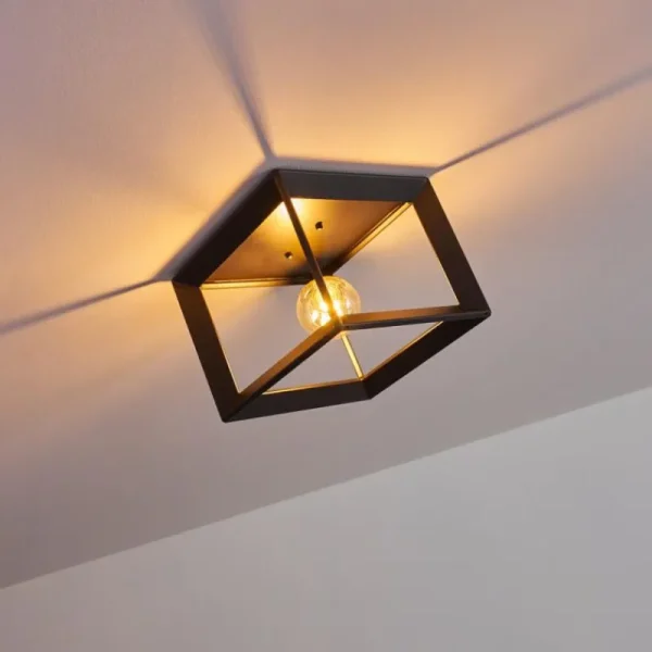 hofstein Plafonnier Traryd Noir, 1 lumière* Lampes Modernes