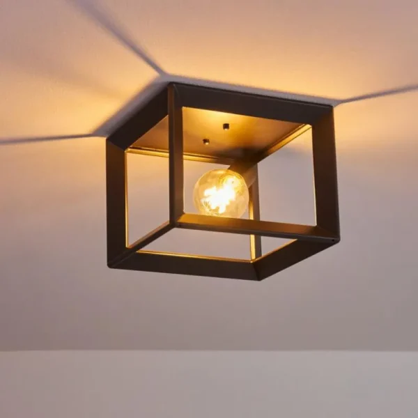 hofstein Plafonnier Traryd Noir, 1 lumière* Lampes Modernes