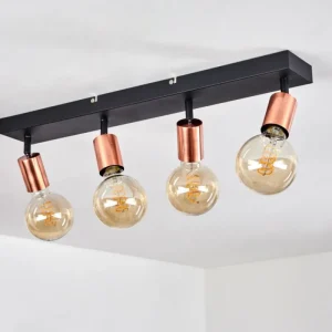 hofstein Plafonnier Tulla Cuivre, Noir, 4 lumières* Lampes Modernes