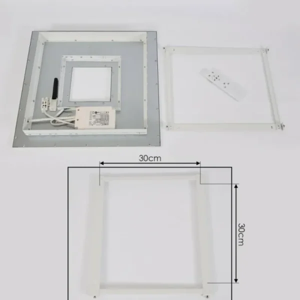 hofstein Plafonnier Turbalá LED Blanc, 2 lumières, Télécommandes, Changeur de couleurs* Lampes Modernes