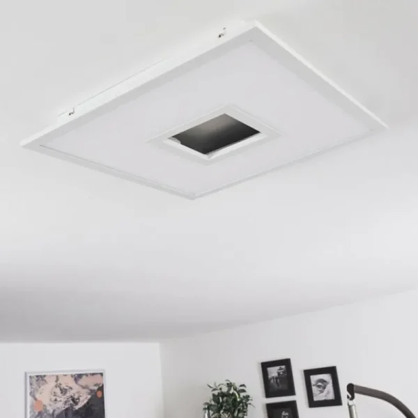 hofstein Plafonnier Turbalá LED Blanc, 2 lumières, Télécommandes, Changeur de couleurs* Lampes Modernes