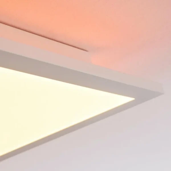 hofstein Plafonnier Turbalá LED Blanc, 2 lumières, Télécommandes, Changeur de couleurs* Lampes Modernes