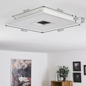hofstein Plafonnier Turbalá LED Blanc, 2 lumières, Télécommandes, Changeur de couleurs* Lampes Modernes