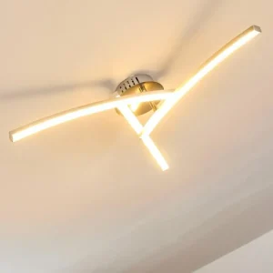 hofstein Plafonnier Tusula LED Acier inoxydable, 3 lumières* Lampes Modernes
