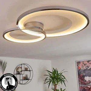 hofstein Plafonnier Tuzik LED Chrome, 1 lumière* Lampes Modernes