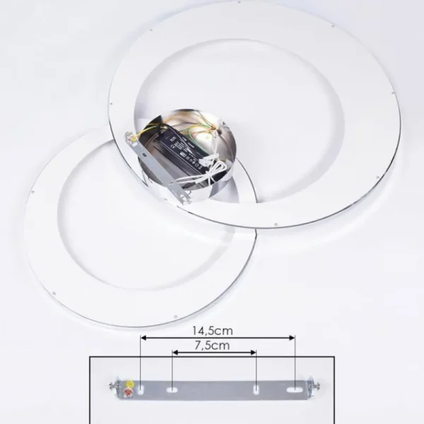 hofstein Plafonnier Tuzik LED Chrome, 1 lumière* Lampes Modernes