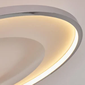 hofstein Plafonnier Tuzik LED Chrome, 1 lumière* Lampes Modernes