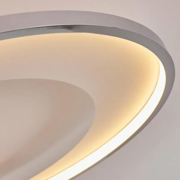 hofstein Plafonnier Tuzik LED Chrome, 1 lumière* Lampes Modernes