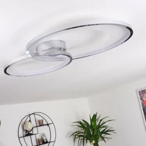hofstein Plafonnier Tuzik LED Chrome, 1 lumière* Lampes Modernes
