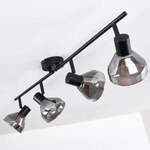 hofstein Plafonnier Tyksov Noir, 4 lumières* Lampes En Verre