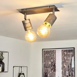 hofstein Plafonnier Tyldom Gris, Argenté, 2 lumières* Lampes Modernes