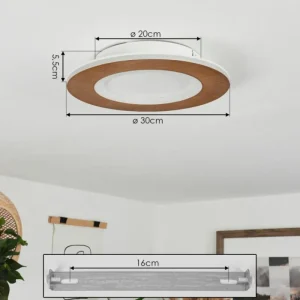 hofstein Plafonnier Varoyang LED Blanc, 1 lumière* Lampes Modernes