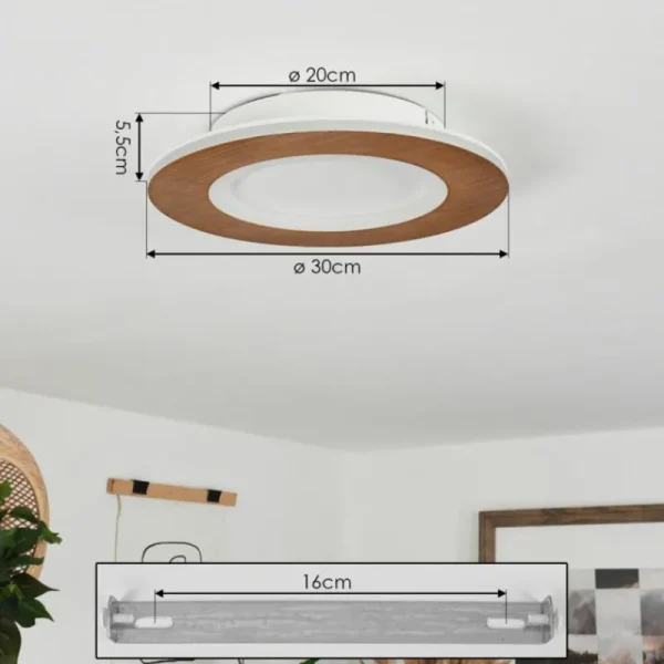 hofstein Plafonnier Varoyang LED Blanc, 1 lumière* Lampes Modernes