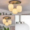 hofstein Plafonnier Verbania Noir, 3 lumières* Lampes En Verre