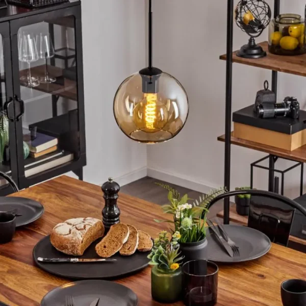 hofstein Plafonnier Verre 20 cm Koyoto Ambre, 1 lumière* Lampes En Verre
