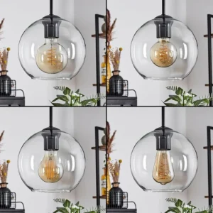 hofstein Plafonnier Verre 20 cm Koyoto Clair, 1 lumière* Lampes En Verre