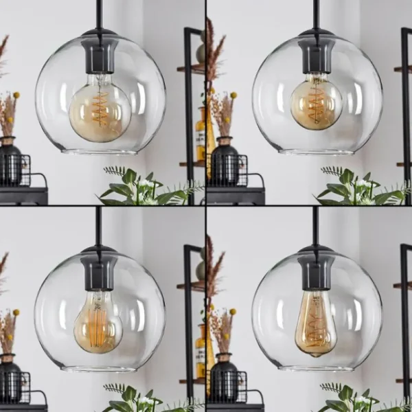 hofstein Plafonnier Verre 20 cm Koyoto Clair, 1 lumière* Lampes En Verre