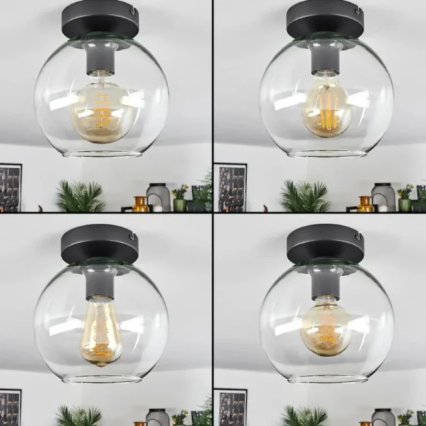 hofstein Plafonnier Verre 20 cm Koyoto Clair, 1 lumière* Lampes En Verre