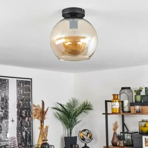 hofstein Plafonnier Verre 25 cm Koyoto Ambre, 1 lumière* Lampes En Verre