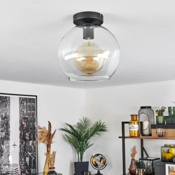 hofstein Plafonnier Verre 25 cm Koyoto Clair, 1 lumière* Lampes En Verre