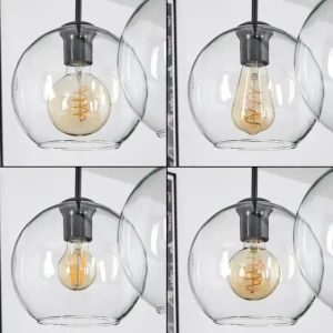 hofstein Plafonnier Verre 20 cm Koyoto Clair, 3 lumières* Lampes En Verre