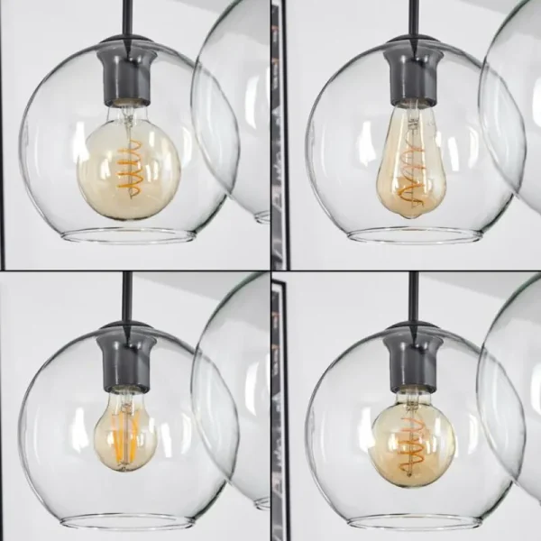 hofstein Plafonnier Verre 20 cm Koyoto Clair, 3 lumières* Lampes En Verre