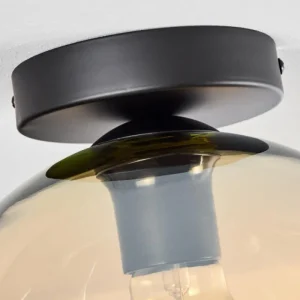 hofstein Plafonnier Verre 25 cm Koyoto Ambre, 1 lumière* Lampes En Verre