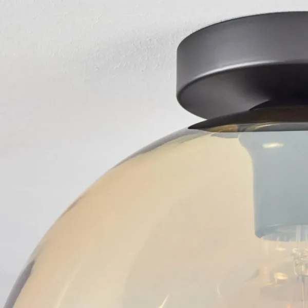 hofstein Plafonnier Verre 30 cm Koyoto Ambre, 1 lumière* Lampes En Verre