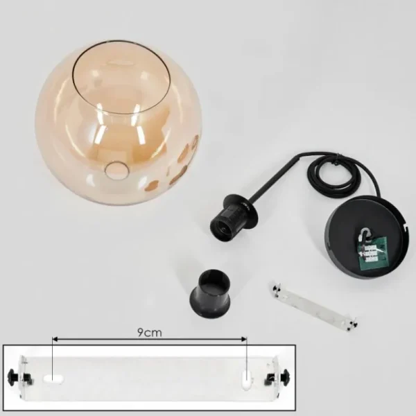 hofstein Plafonnier Verre 20 cm Koyoto Ambre, 1 lumière* Lampes En Verre