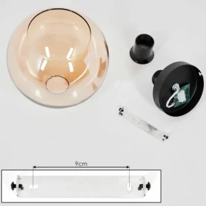 hofstein Plafonnier Verre 25 cm Koyoto Ambre, 1 lumière* Lampes En Verre