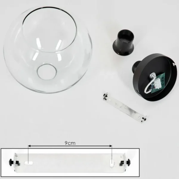 hofstein Plafonnier Verre 25 cm Koyoto Clair, 1 lumière* Lampes En Verre