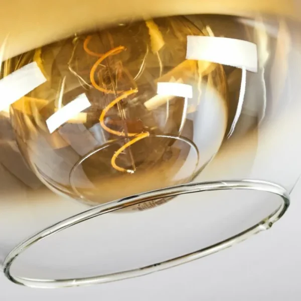 hofstein Plafonnier Verre 25 cm Koyoto Or, Clair, 1 lumière* Lampes En Verre