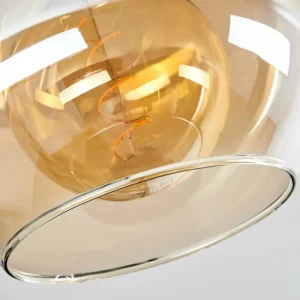 hofstein Plafonnier Verre 25 cm Koyoto Ambre, 1 lumière* Lampes En Verre