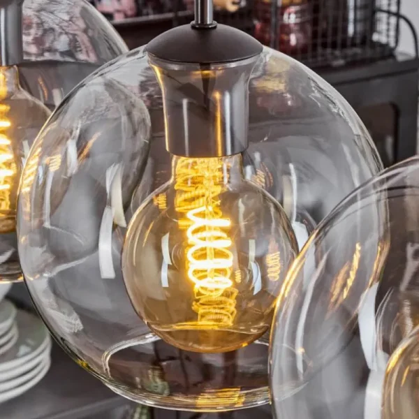 hofstein Plafonnier Verre 20 cm Koyoto Clair, 3 lumières* Lampes En Verre