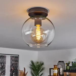 hofstein Plafonnier Verre 20 cm Koyoto Clair, 1 lumière* Lampes En Verre