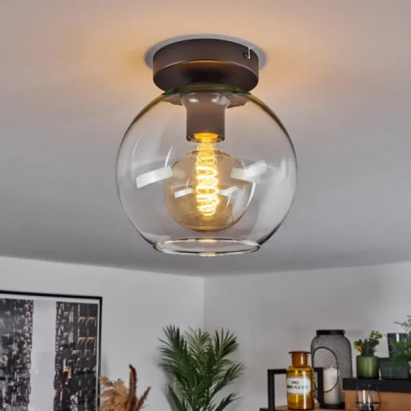 hofstein Plafonnier Verre 20 cm Koyoto Clair, 1 lumière* Lampes En Verre