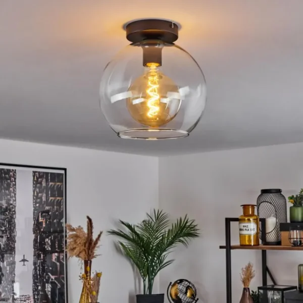 hofstein Plafonnier Verre 25 cm Koyoto Clair, 1 lumière* Lampes En Verre