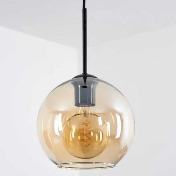 hofstein Plafonnier Verre 20 cm Koyoto Ambre, 1 lumière* Lampes En Verre
